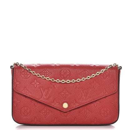 Louis Vuitton Empreinte Pochette Felicie Chain Wallet Cherry 1 of 10