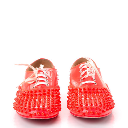 Christian Louboutin Patent Spiked Freddy Oxfords 40 Rose Paris 2 of 11