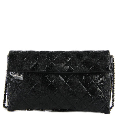Chanel Vinyl Quilted Clutch with Chain Black 1 of 8