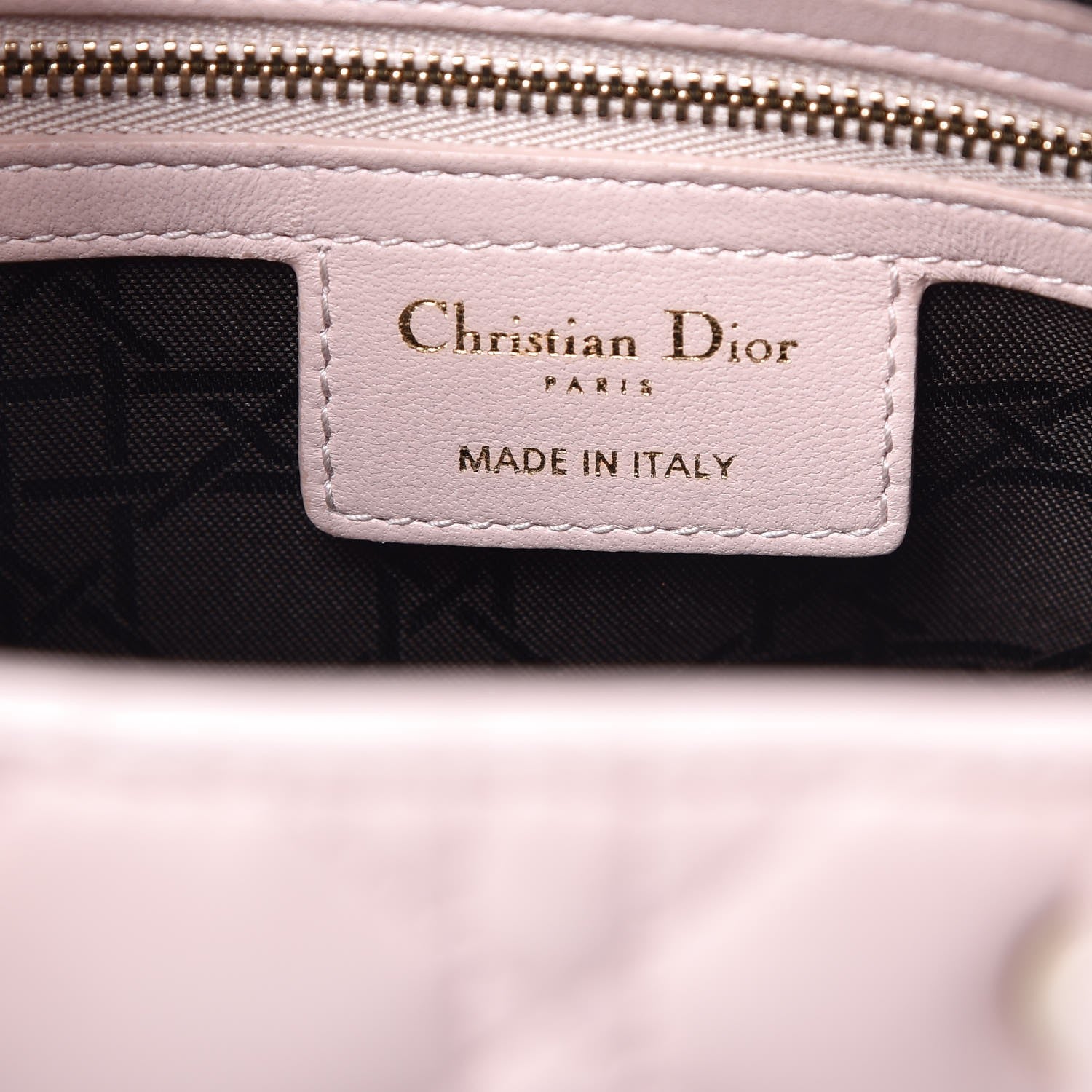 Christian Dior Lambskin Cannage Medium Lady Dior Light Pink 6 of 16