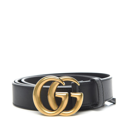 Gucci Calfskin Double G 30mm Belt 100 40 Black 1 of 8