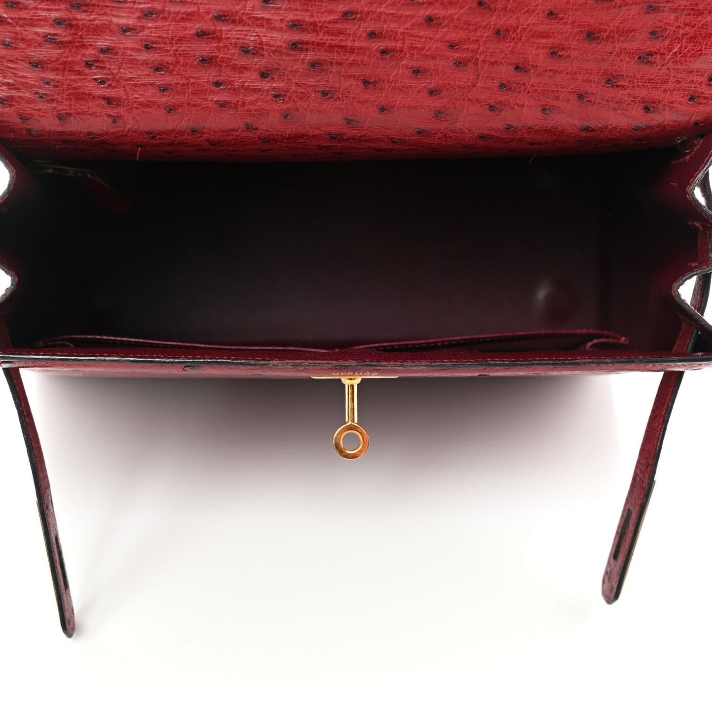 Ostrich Kelly Sellier 28 Rouge H
