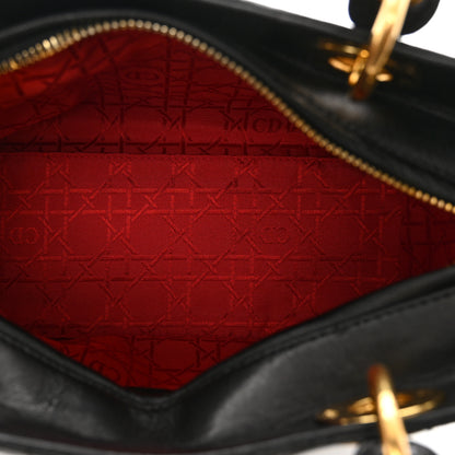 Christian Dior Lambskin Cannage Medium Lady Dior Black 5 of 11
