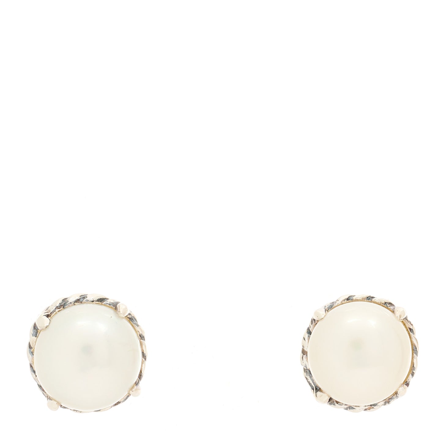 Sterling Silver Pearl 8mm Chatelaine Earrings