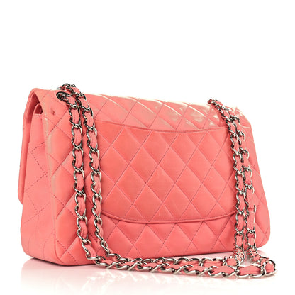 Chanel Lambskin Quilted Jumbo Double Flap Pink 3 of 10