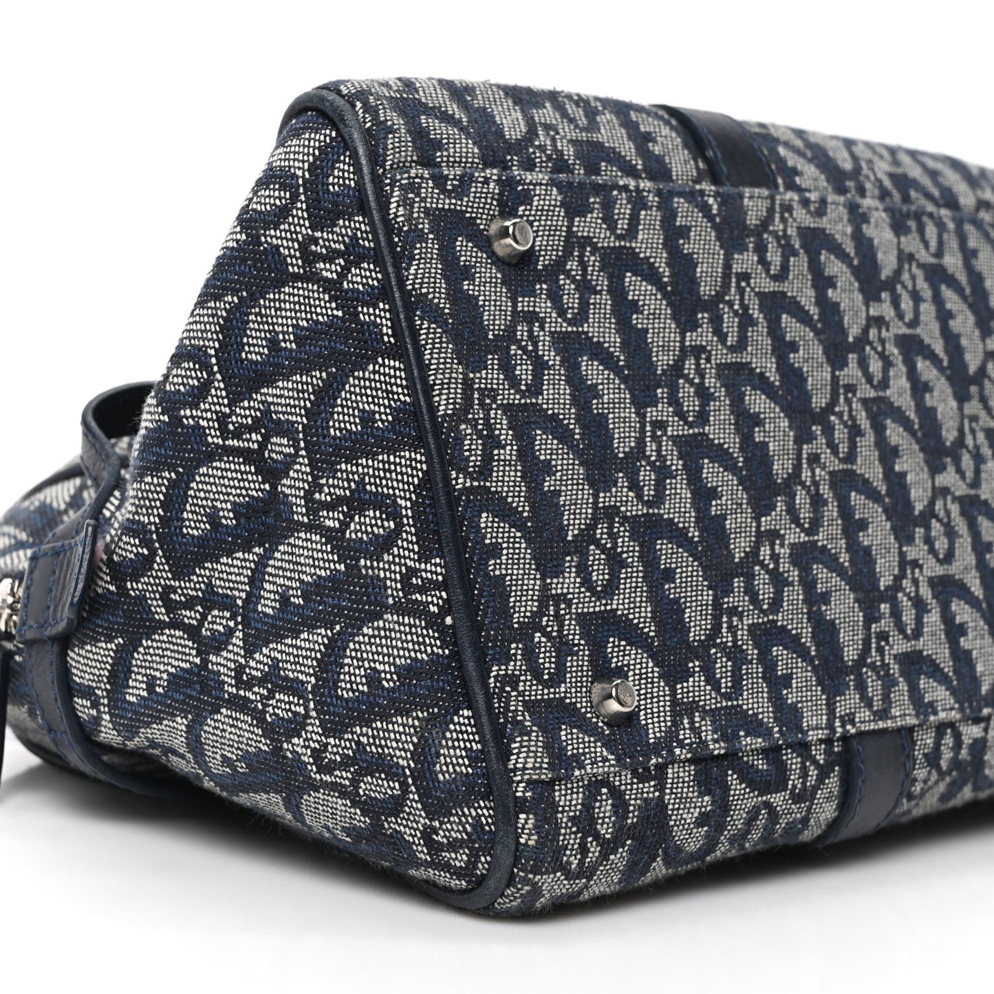 Denim Monogram Charms Shoulder Bag Blue