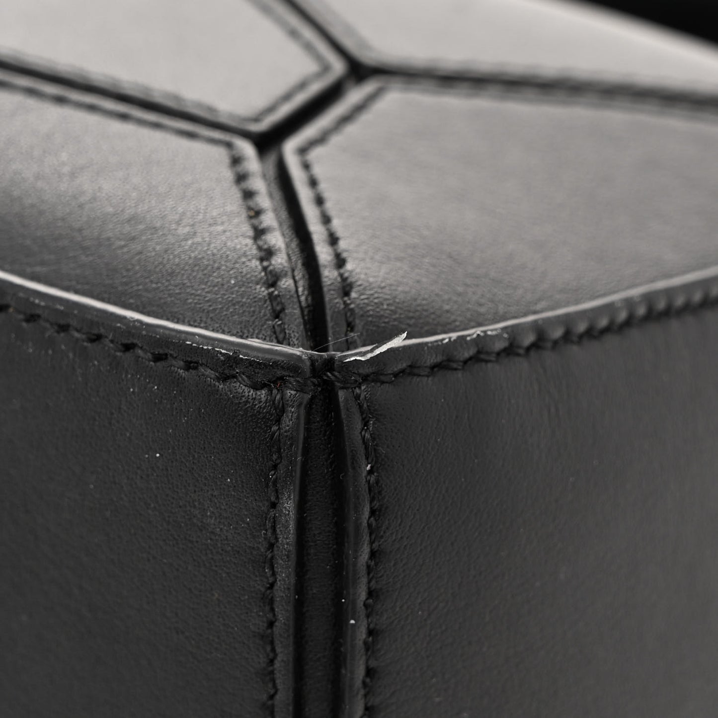 Calfskin Small Woven Puzzle Bag Black
