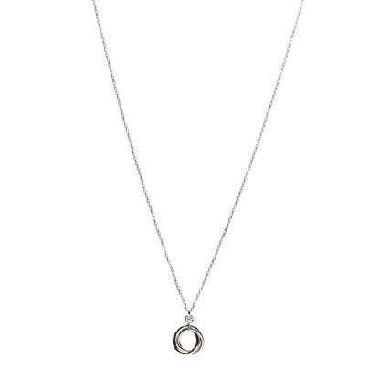 Cartier 18K Pink Yellow White Gold Diamond Trinity Pendant Necklace 1 of 4
