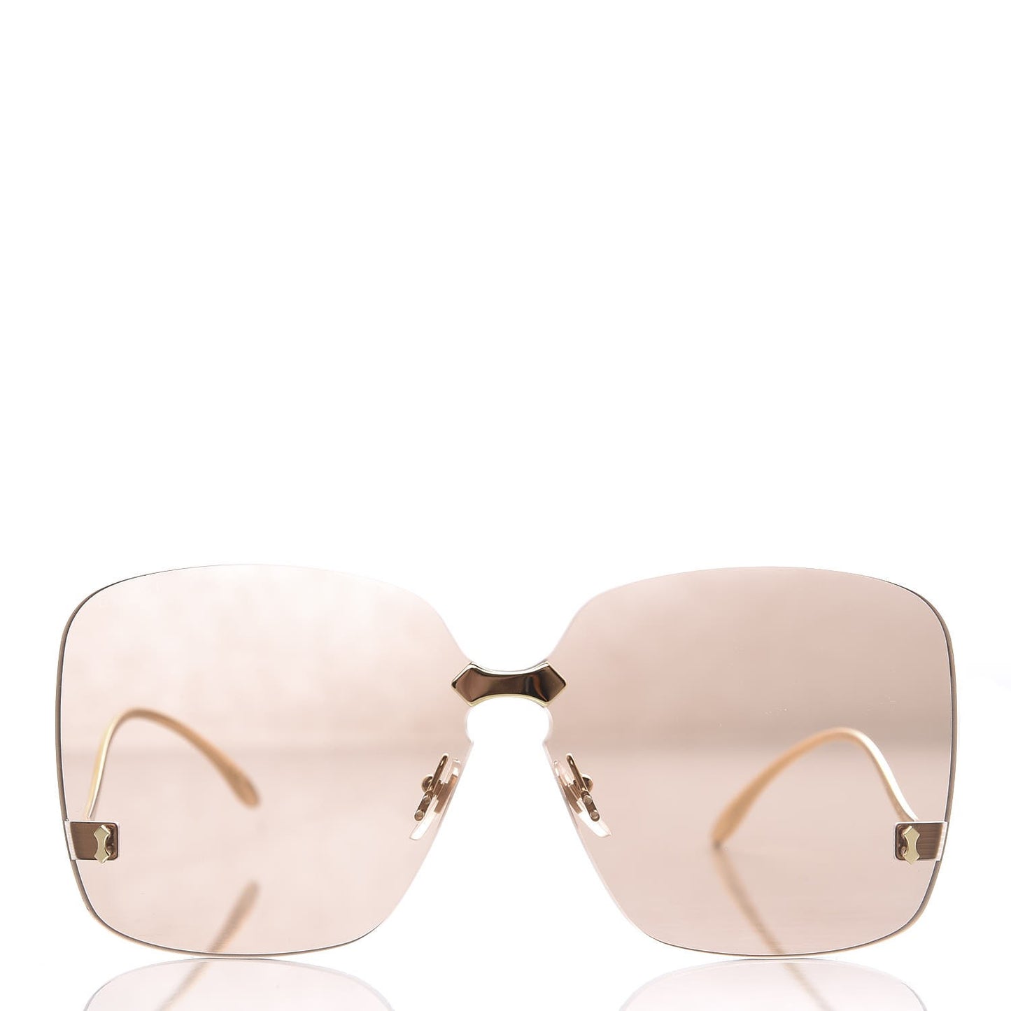 Rimless Sunglasses GG0355S Gold Flash Pink
