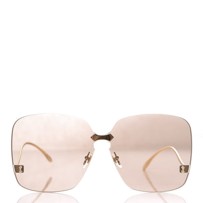 Gucci Rimless Sunglasses GG0355S Gold Flash Pink 2 of 8