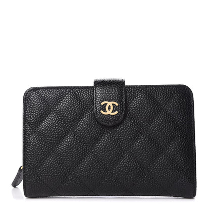 Chanel Caviar Quilted Zipped Pocket Wallet Black 1 of 9