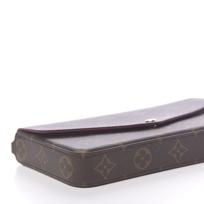 Louis Vuitton Monogram Pochette Felicie Chain Wallet Fuchsia 8 of 10