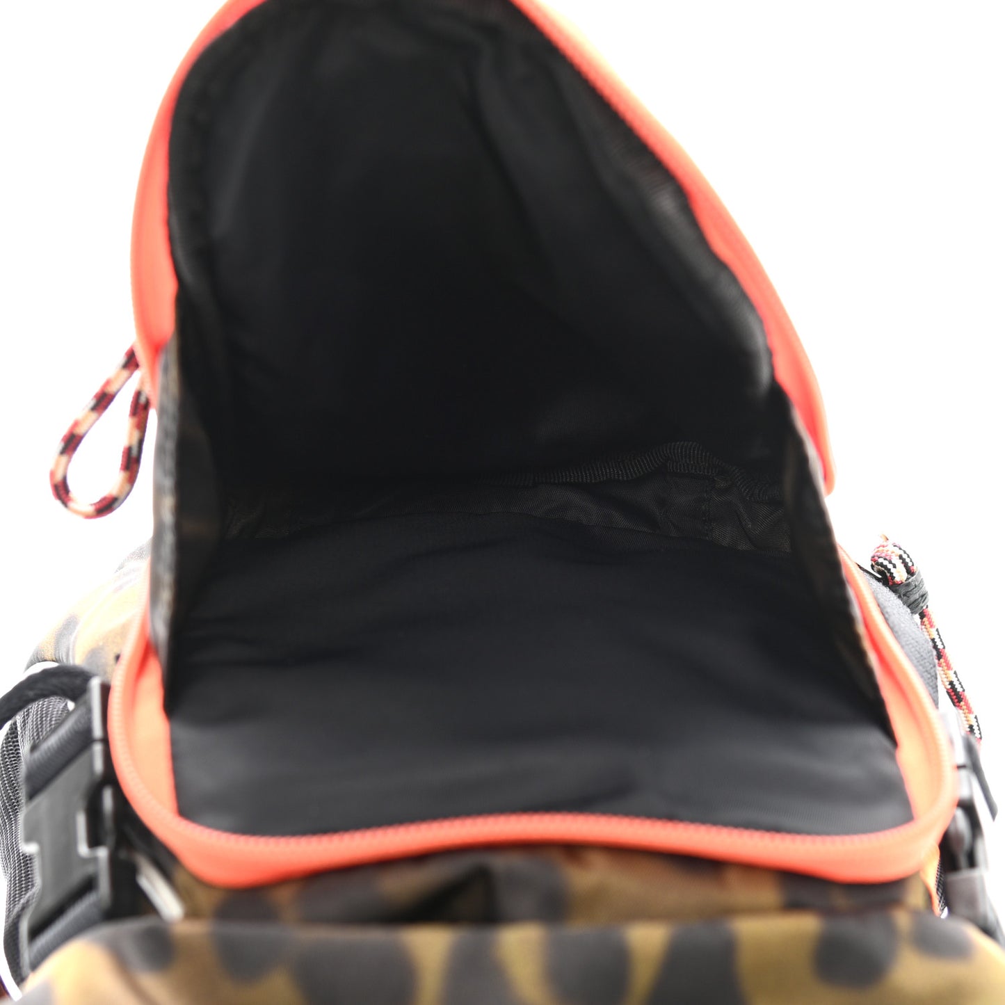 Nylon Leopard Print Leo Sling Bag Light Green Orange