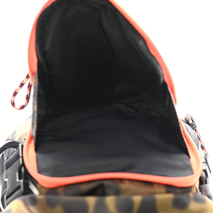 Burberry Nylon Leopard Print Leo Sling Bag Light Green Orange 6 of 10