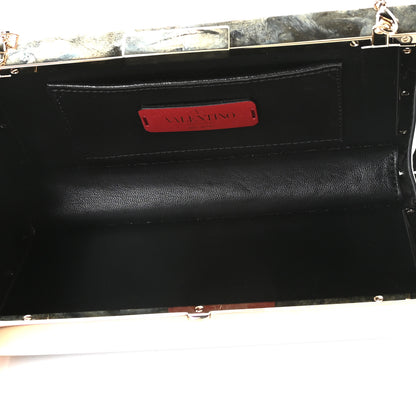 Valentino Garavani Metal Crystal VLTN Chain Clutch Black 8 of 8