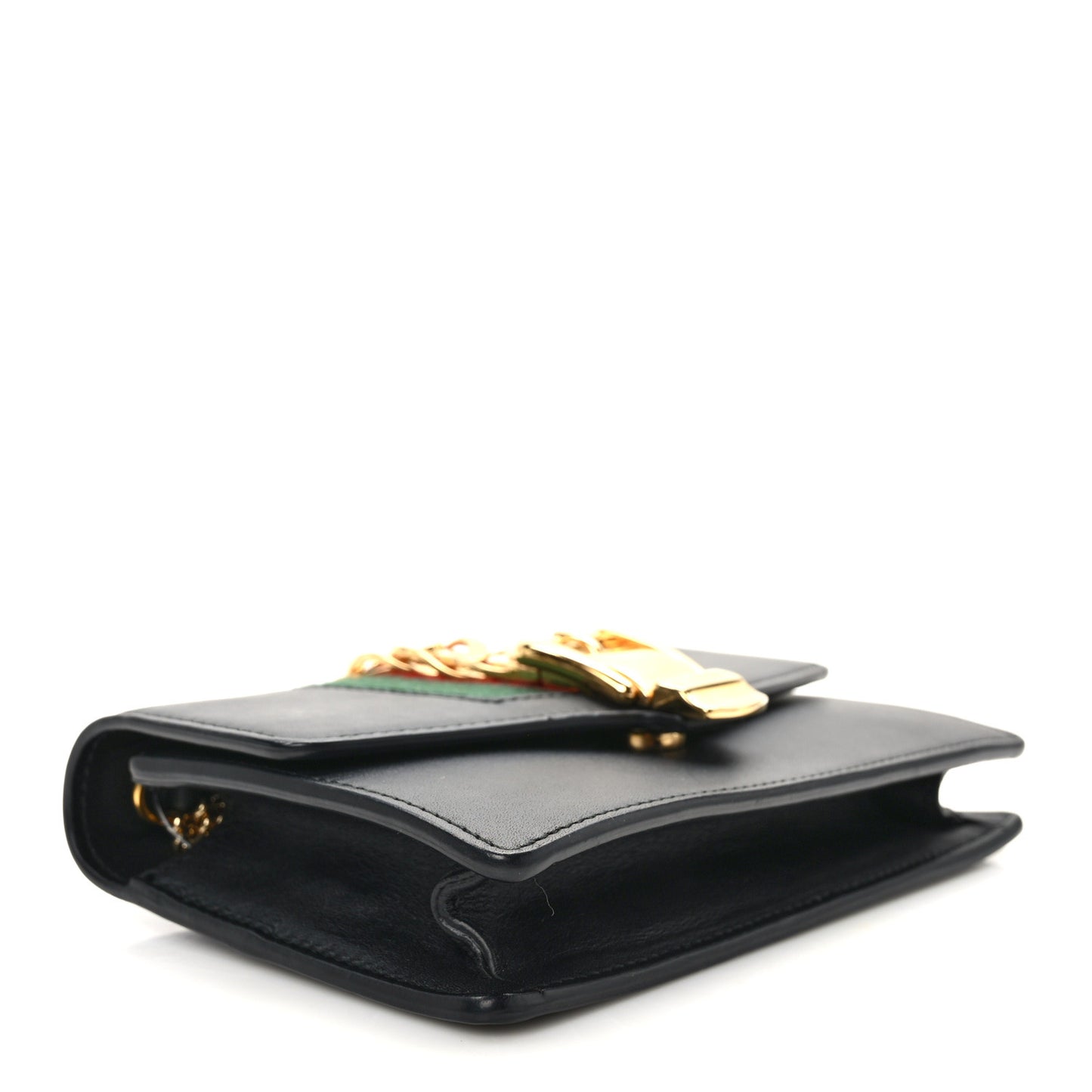 Calfskin Super Mini Sylvie Chain Shoulder Bag Black