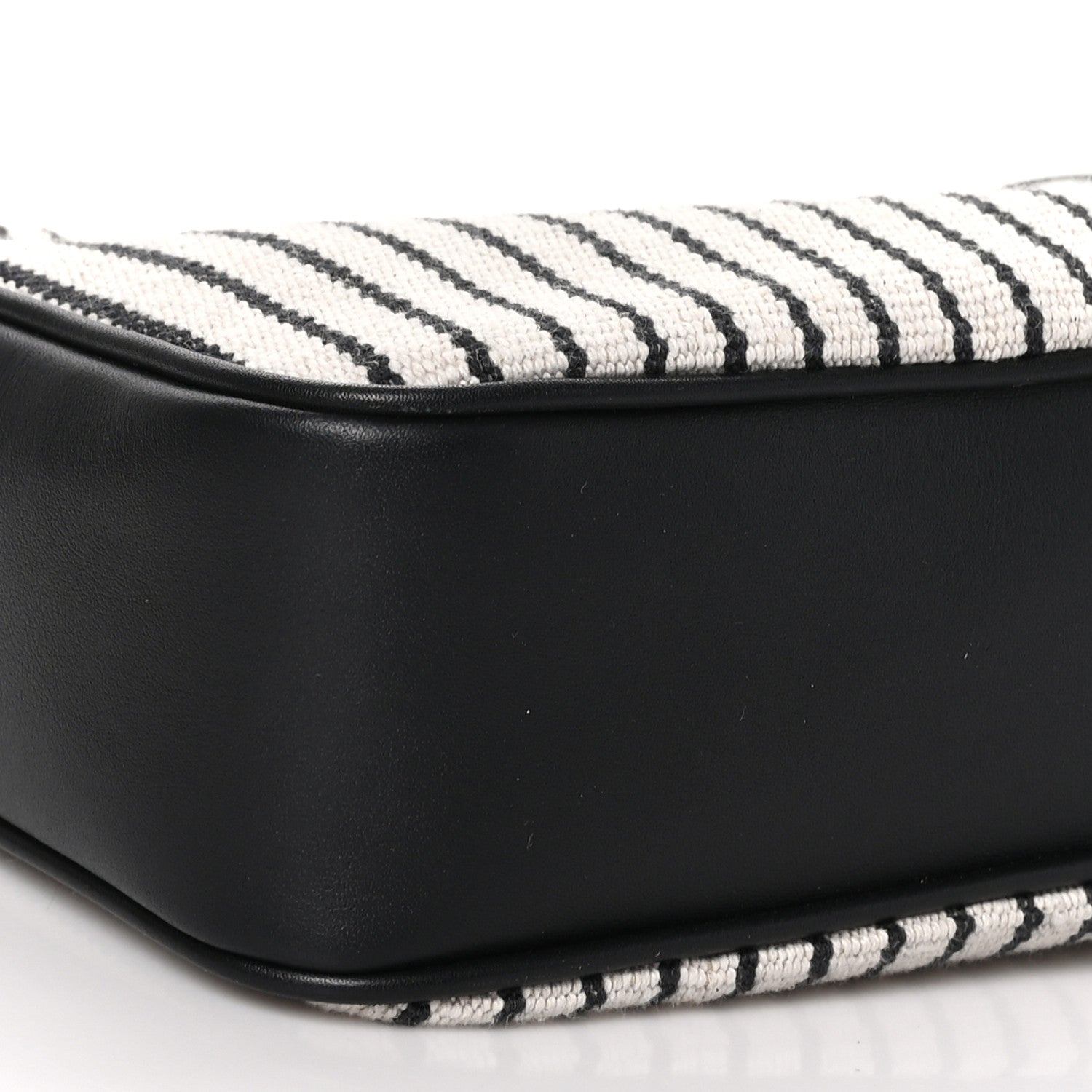 Saint Laurent Canvas Calfskin Monogram Lou Camera Bag Black Grey Cream 9 of 10