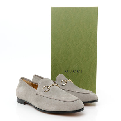 Gucci Suede Horsebit Womens Jordaan Loafers 37 New Fango 11 of 11