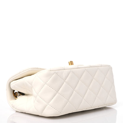 Chanel Lambskin Quilted Mini Pearl Crush Flap White 4 of 10