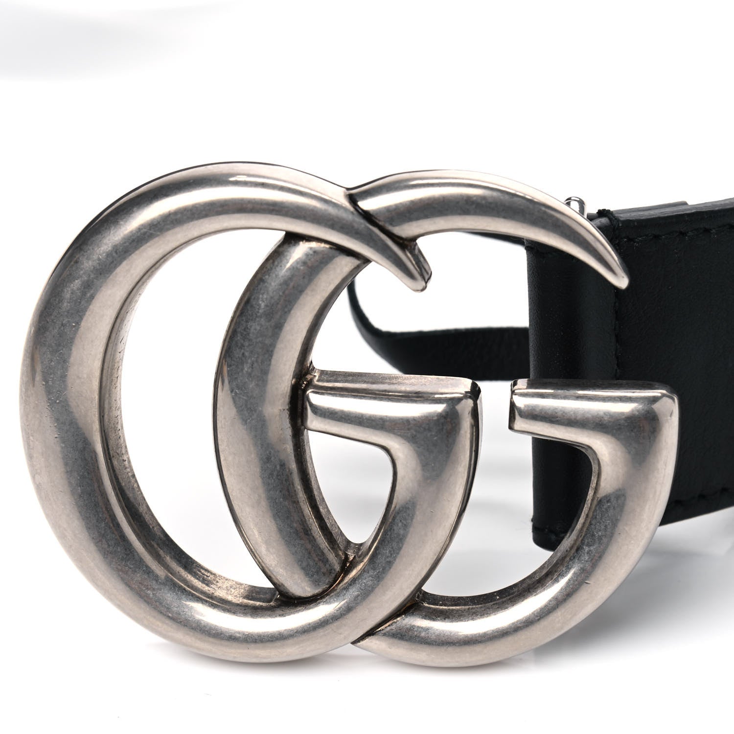Gucci Moon Calfskin Nickel Double G 40mm Belt 100 40 Black 6 of 6