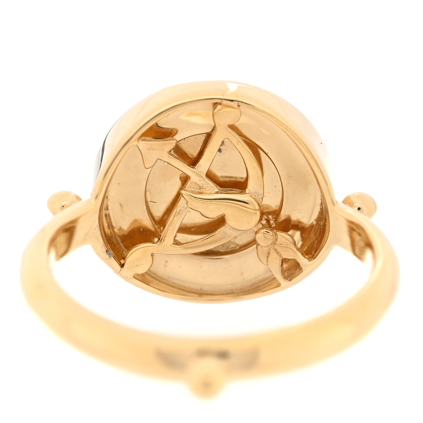 18K Yellow Gold Diamond Angel Ring 52 6