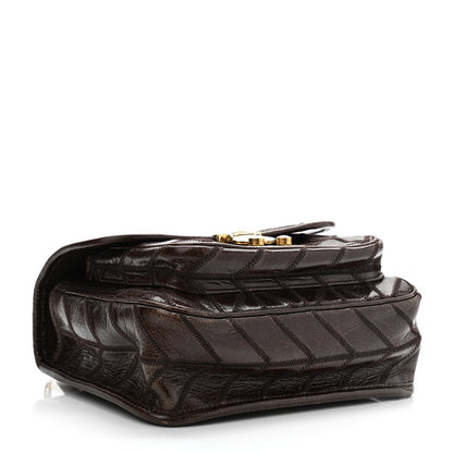 Miu Miu Nappa Chevron Patchwork Flap Brown 8 of 19