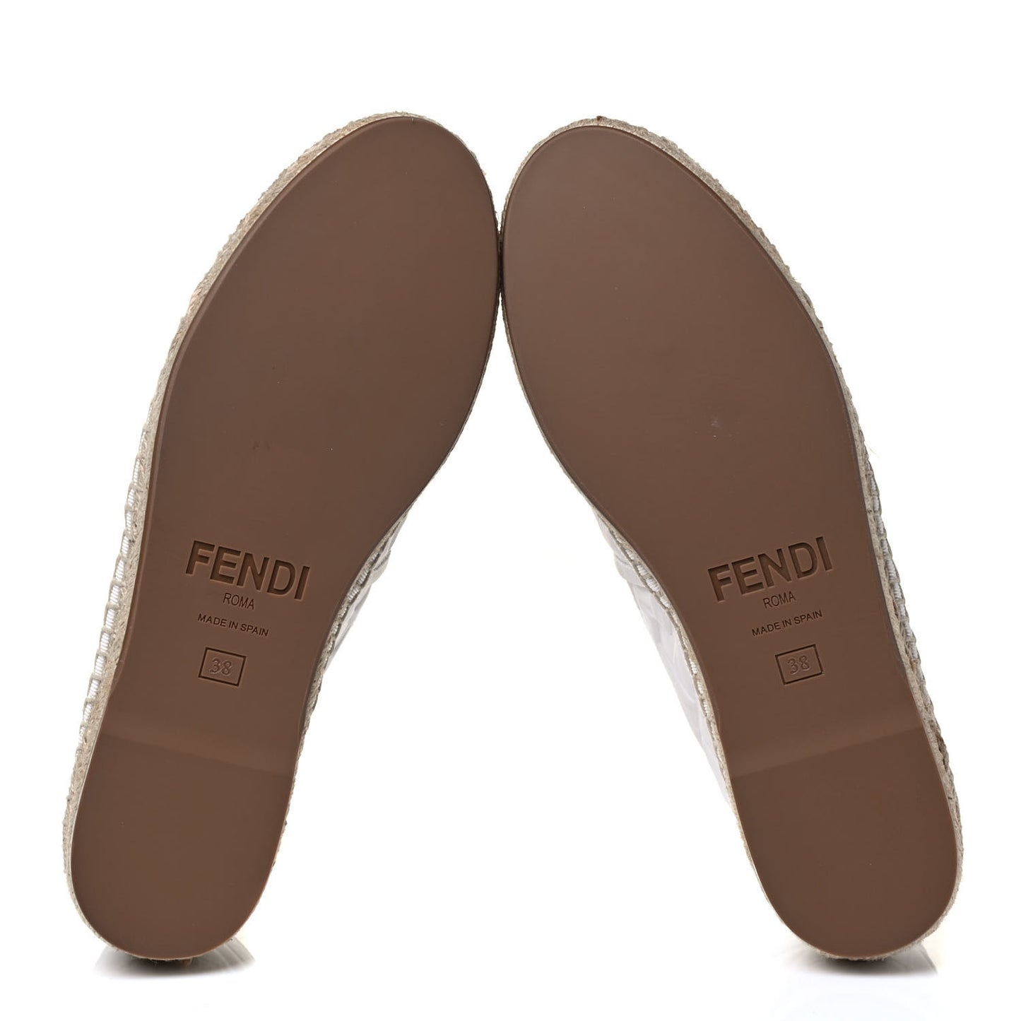 Nappa FF Embossed Espadrilles 38 Snow
