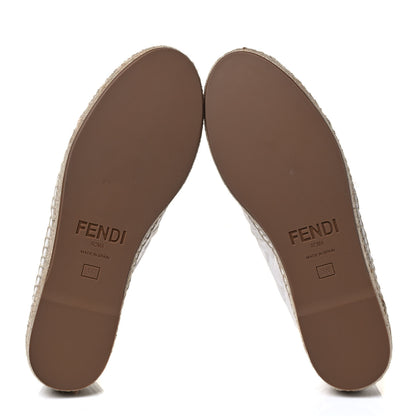Fendi Nappa FF Embossed Espadrilles 38 Snow 8 of 8