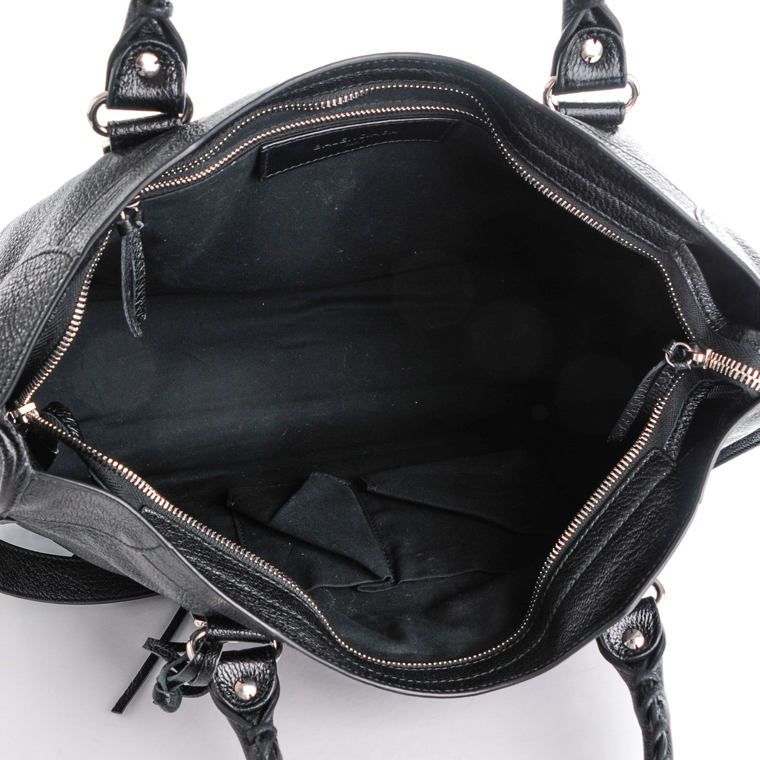 Balenciaga Chevre Silver Metallic Edge Hardware City Black 5 of 7