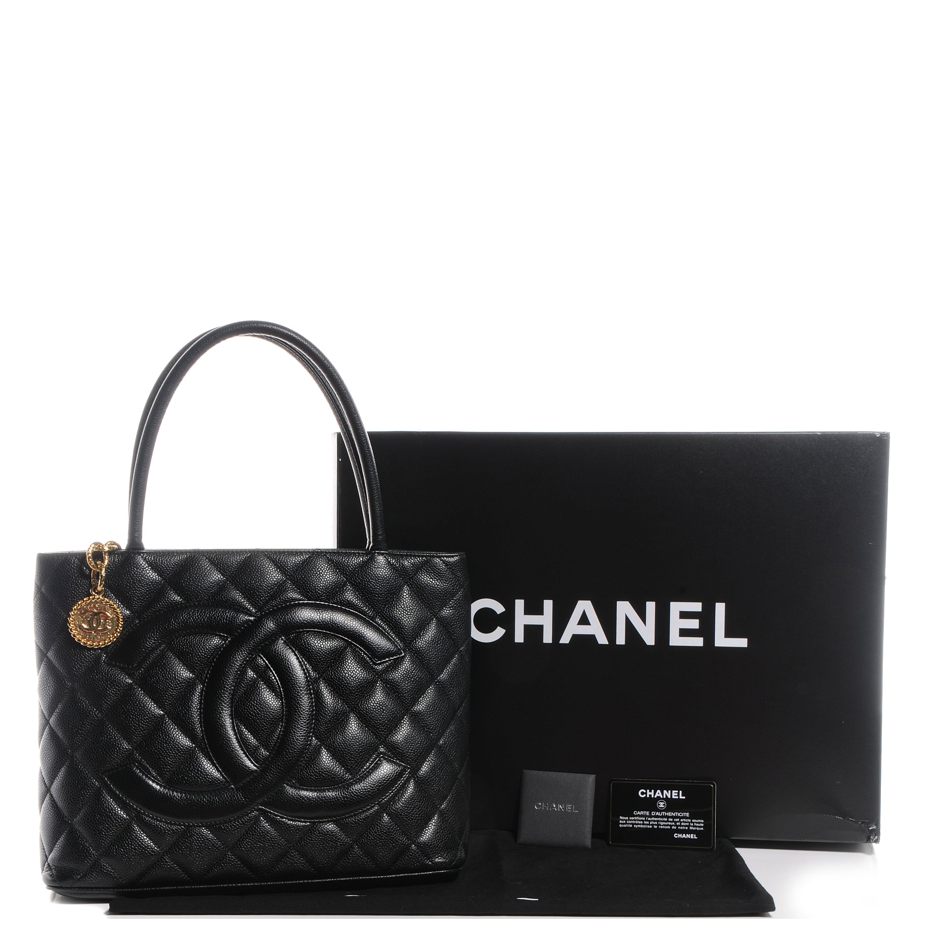 Chanel Caviar Medallion Tote Black 5 of 8