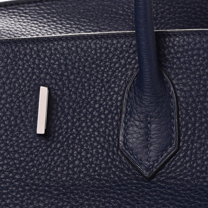 Hermes Taurillon Clemence Birkin 40 Bleu De Prusse 25 of 41