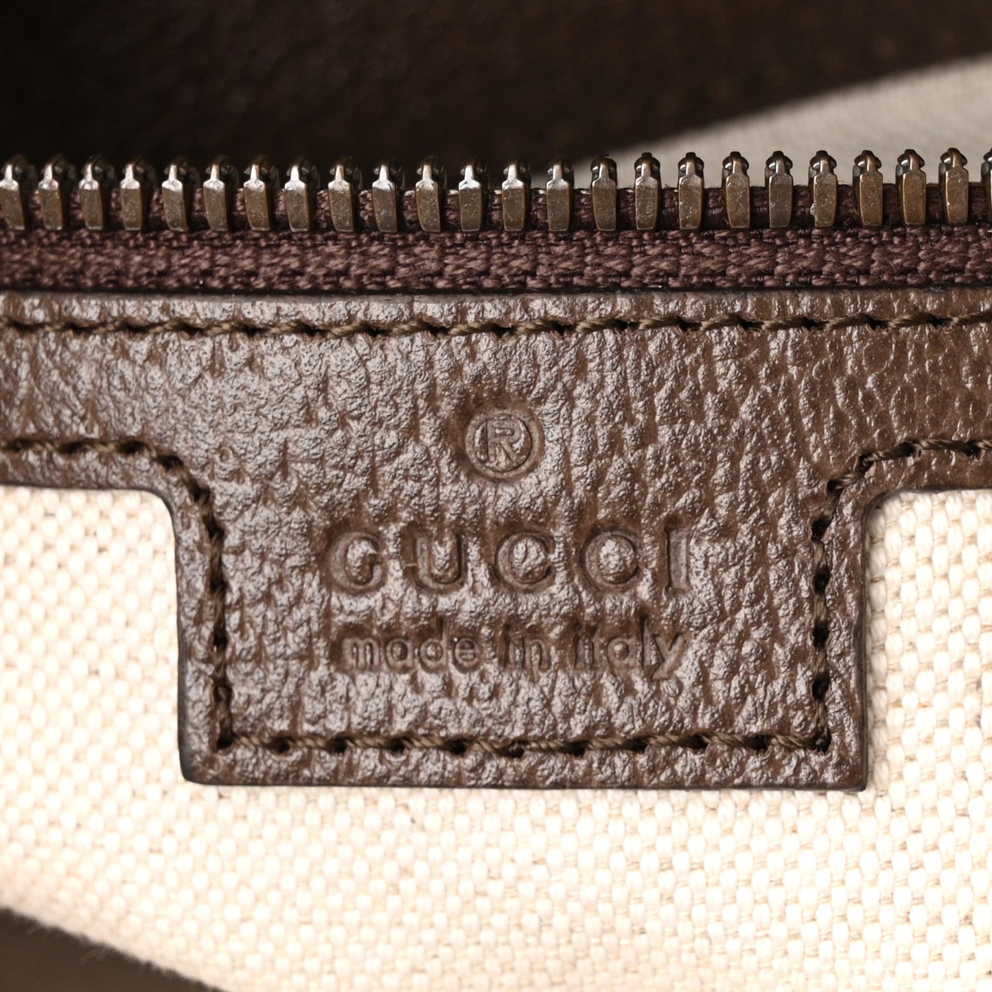 GG Supreme Monogram Web Small Ophidia Half Moon Hobo Brown
