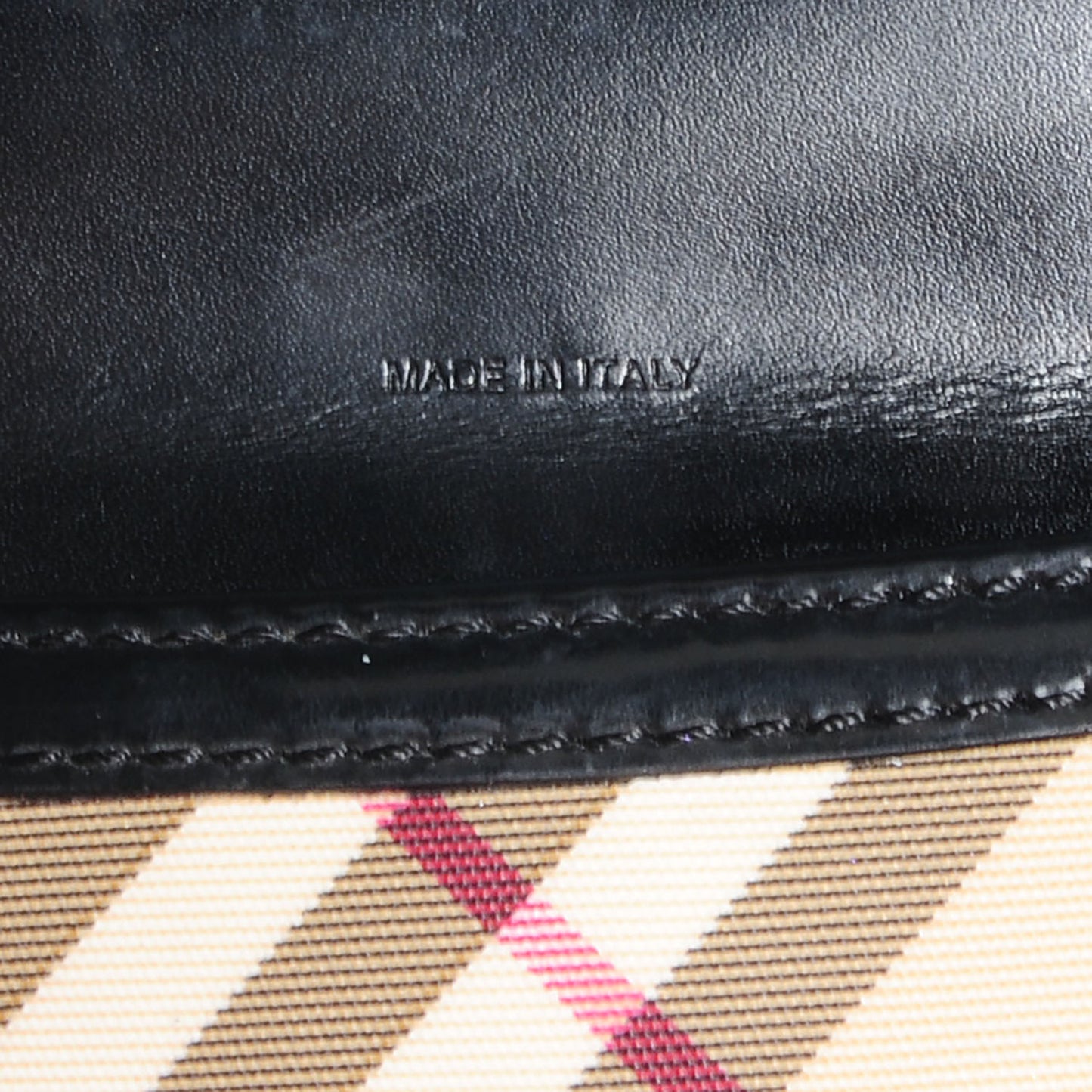 Patent Nova Check Tri-Fold Wallet Black