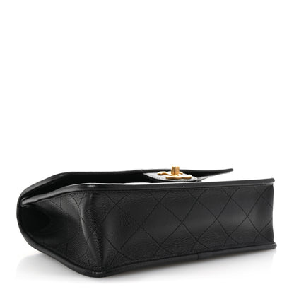 Chanel Caviar Quilted School Memory Small Top Handle Flap Black 4 of 10
