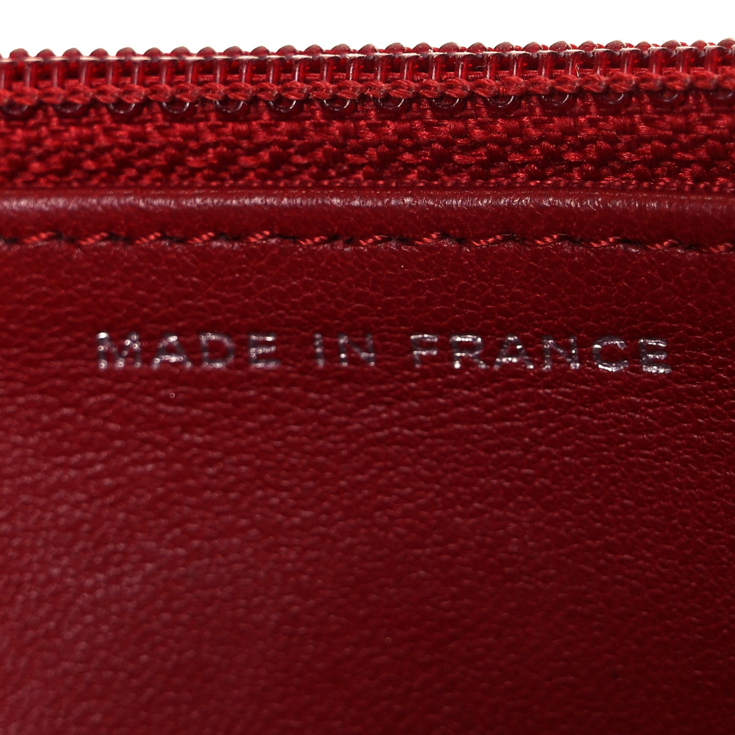 Lambskin Quilted Wallet On Chain WOC Red