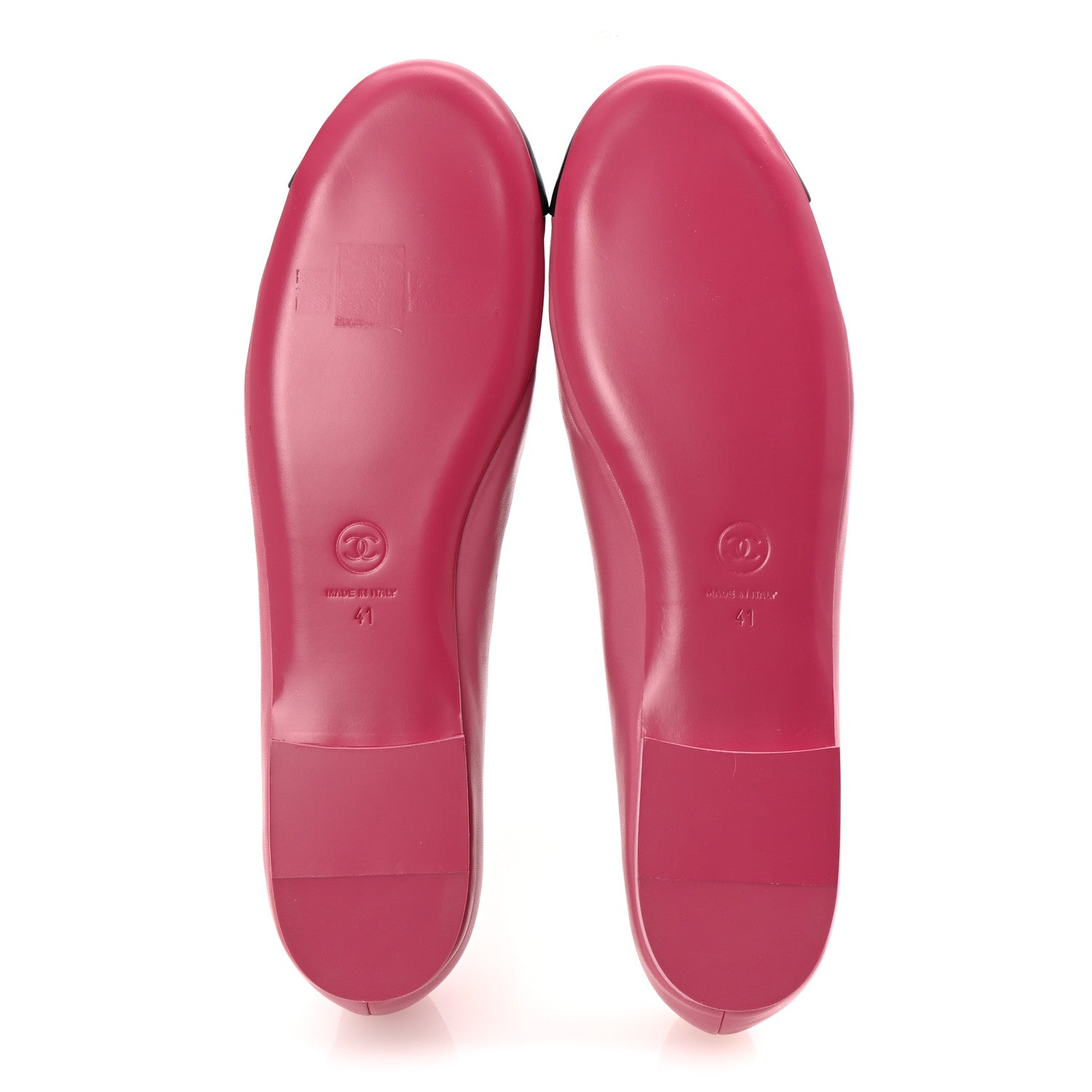 Chanel Lambskin Mary Jane Flats 41 Pink Black 6 of 11