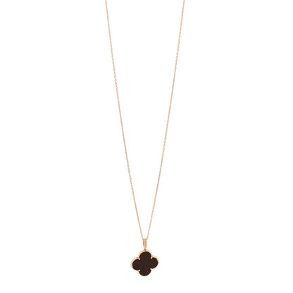 Van Cleef & Arpels 18K Rose Gold Letterwood Magic Alhambra Long Necklace 1 of 7