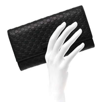 Gucci Microguccissima Bow Continental Wallet Black 2 of 7