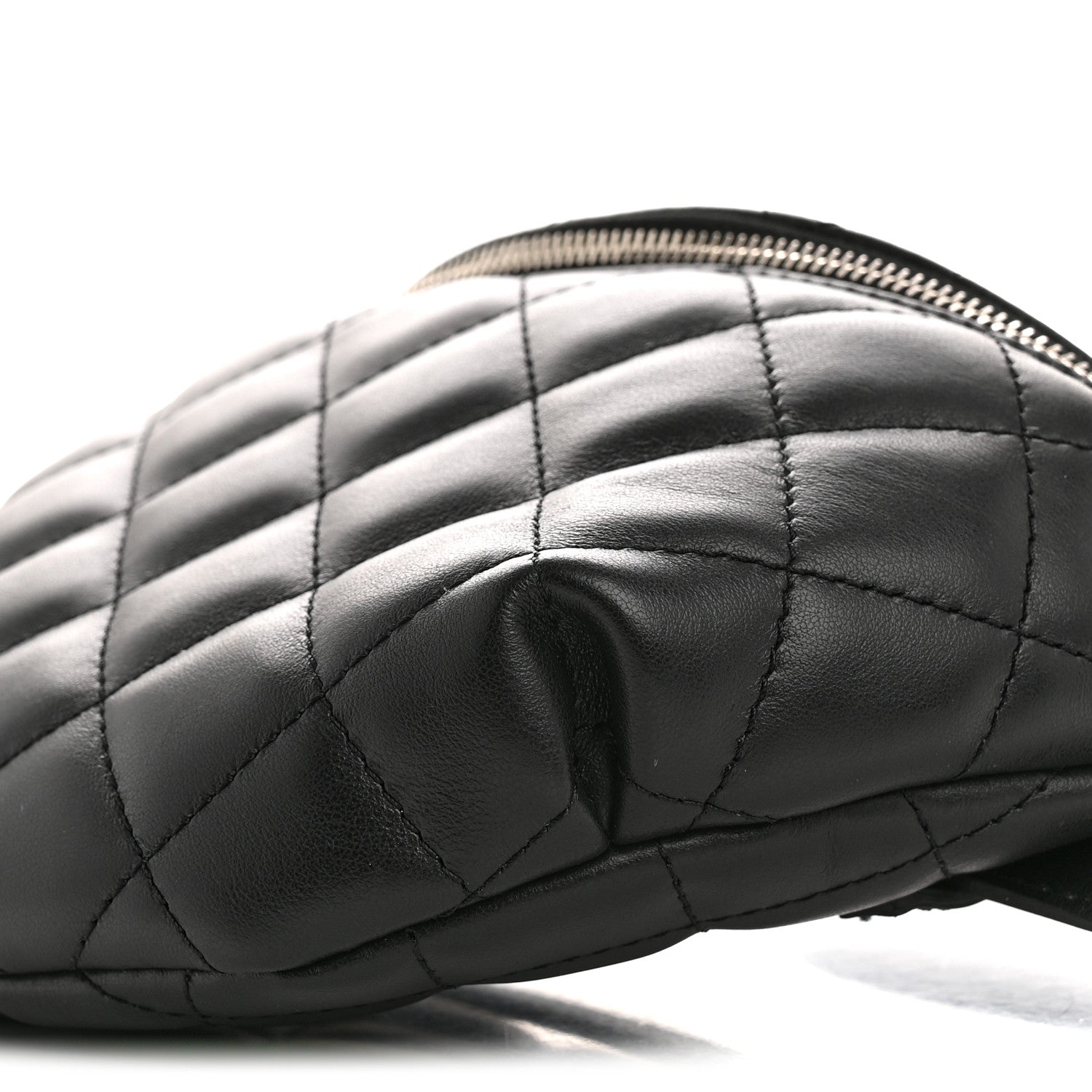 Chanel Calfskin Quilted Uniform Waist Belt Bag Black 10 of 10
