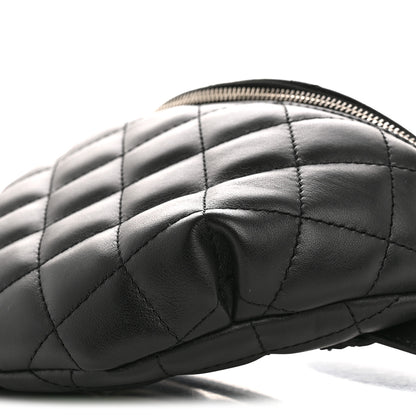 Chanel Calfskin Quilted Uniform Waist Belt Bag Black 10 of 10