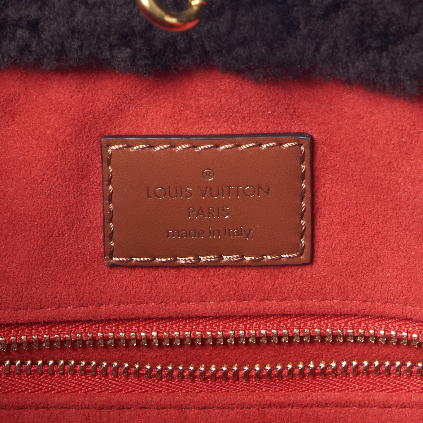 Shearling Monogram Giant Teddy Onthego GM Black White