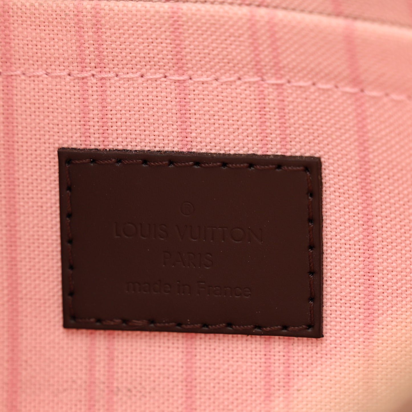 Damier Ebene Neverfull MM GM Pochette Rose Ballerine