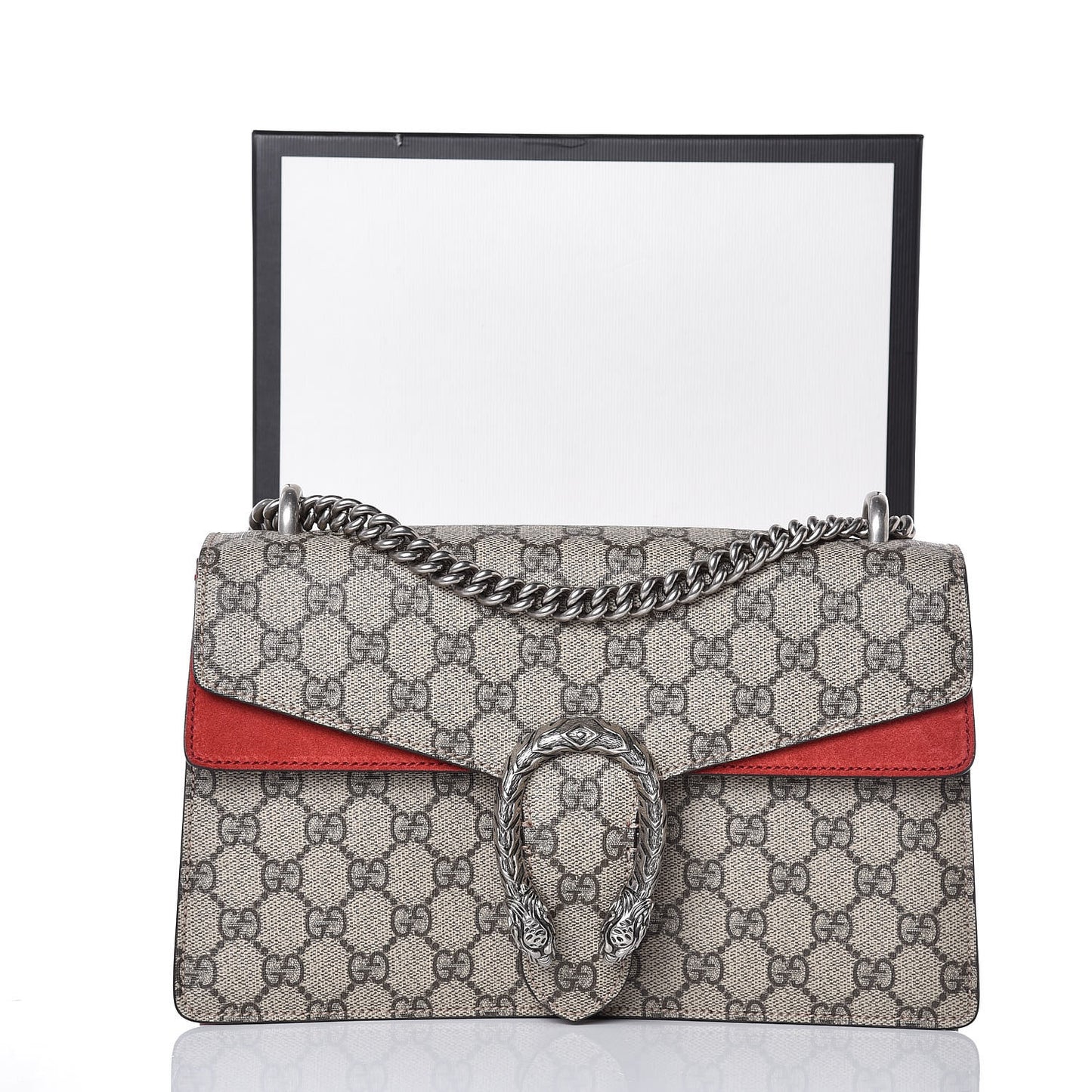 GG Supreme Monogram Small Dionysus Shoulder Bag Red