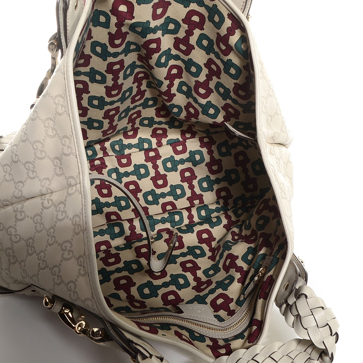 Guccissima Medium Pelham Shoulder Bag Off White
