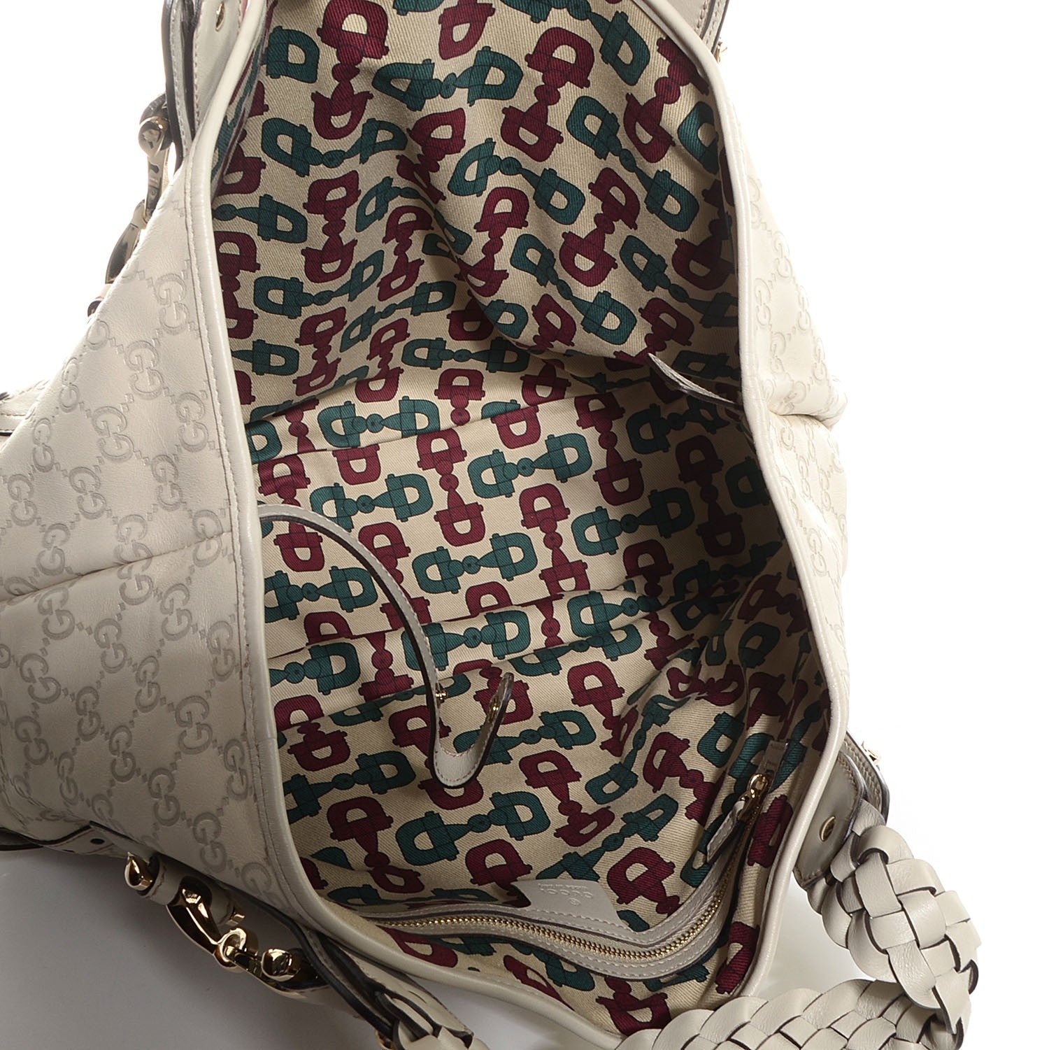 Gucci Guccissima Medium Pelham Shoulder Bag Off White 5 of 9