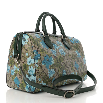 Gucci GG Supreme Monogram Bloom Butterfly Embroidered Medium Boston Green 3 of 10