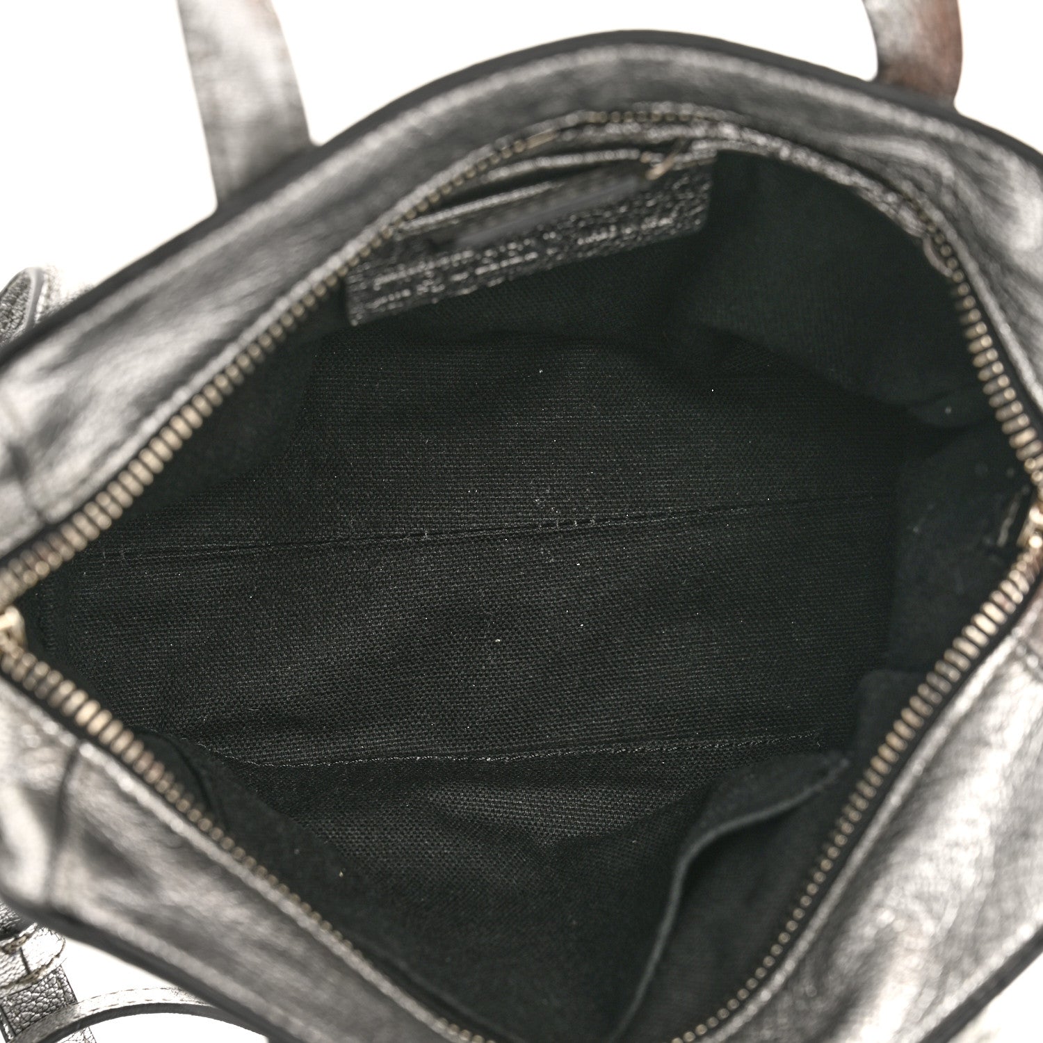 Alexander McQueen Metallic Pebbled Calfskin Mini Padlock Tote Silver 5 of 12