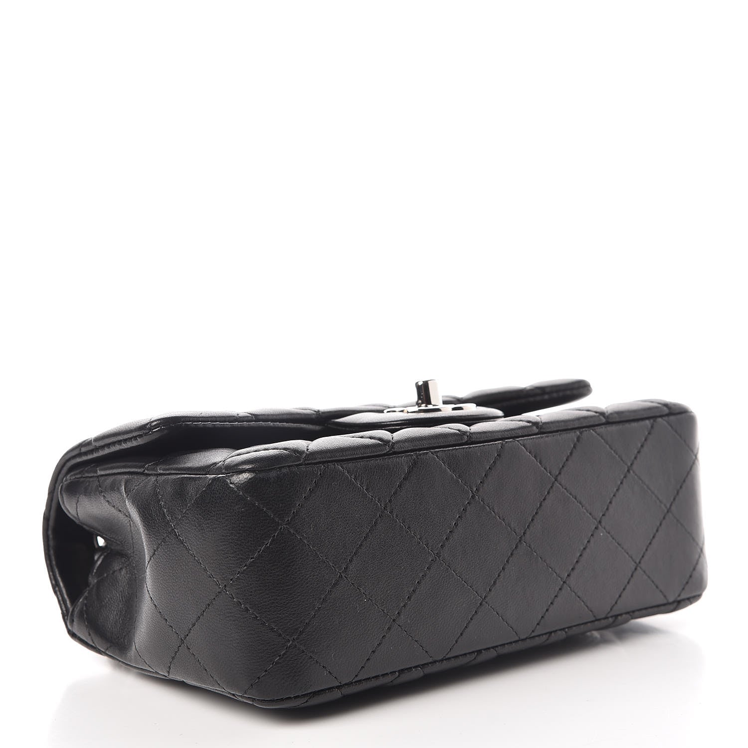 Chanel Lambskin Quilted Mini Rectangular Flap Black 4 of 10