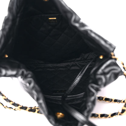 Chanel Shiny Calfskin Quilted Small Chanel 22 Black 6 of 10