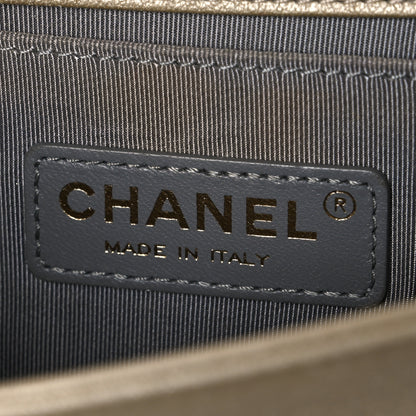 Chanel Metallic Lambskin Small Golden CC Boy Flap Gold 6 of 10